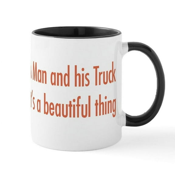 CafePress - A Man And His Truck Mug - 11 oz Ceramic Mug - Novelty Coffee Tea Cup