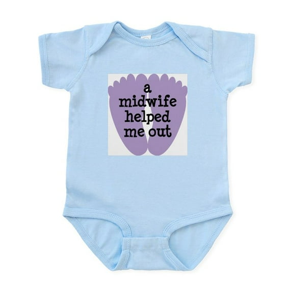 CafePress - A Midwife Helped Me Out Infant Bodysuit - Baby Light Bodysuit, Size Newborn - 24 Months