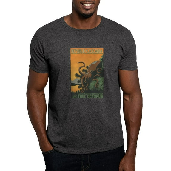 CafePress - A New Dawn Tree Octopus T Shirt - Men's Classic Graphic Cotton T-Shirt