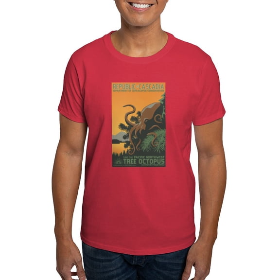 CafePress - A New Dawn Tree Octopus T Shirt - Men's Classic Graphic Cotton T-Shirt