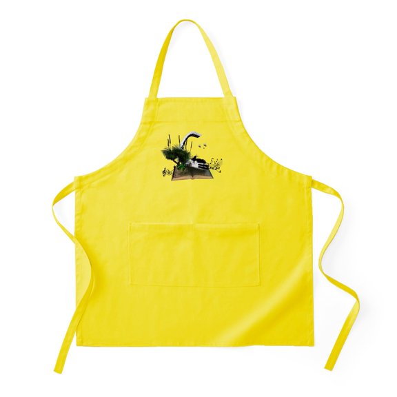 CafePress - A Piano Is Flying Out Of A Book. - Kitchen Apron with Pockets, Grilling Apron, Baking Apron