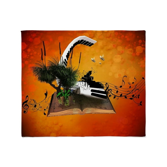 CafePress - A Piano Is Flying Out Of A Book. - Soft Fleece Throw Blanket, 50"x60" Stadium Blanket