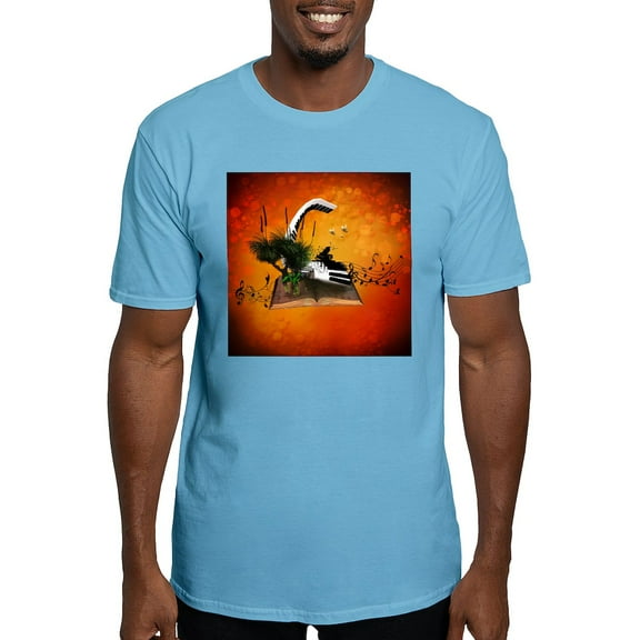 CafePress - A Piano Is Flying Out Of A Book. T Shirt - Fitted T-Shirt, Vintage Fit Soft Cotton Tee