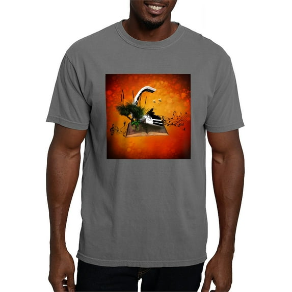 CafePress - A Piano Is Flying Out Of A Book. T Shirt - Mens Comfort Colors Shirt