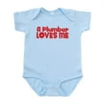 thumbnail image 1 of CafePress - A Plumber Loves Me Infant Bodysuit - Baby Light Bodysuit, Size Newborn - 24 Months, 1 of 4