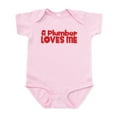thumbnail image 1 of CafePress - A Plumber Loves Me Infant Bodysuit - Baby Light Bodysuit, Size Newborn - 24 Months, 1 of 4