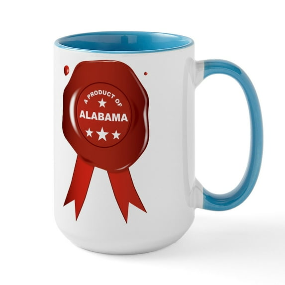 CafePress - A Product Of Alabama Mugs - 15 oz Ceramic Large White Novelty Mug