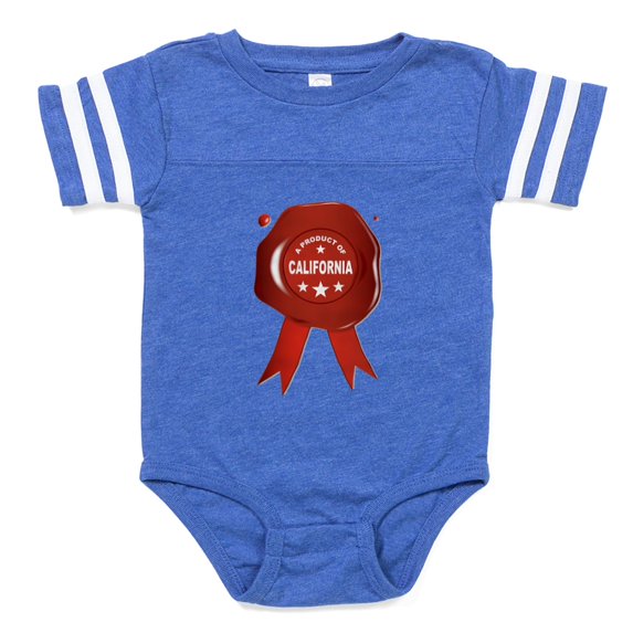 CafePress - A Product Of California - Cute Infant Baby Football Bodysuit