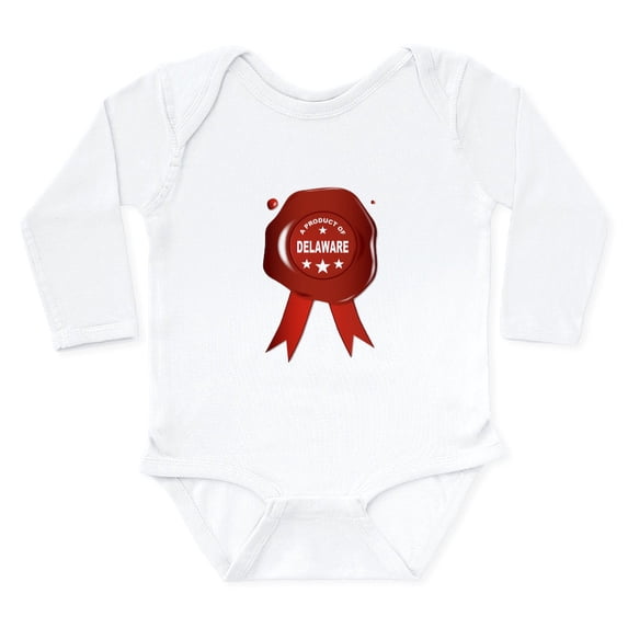 CafePress - A Product Of Delaware Body Suit - Long Sleeve Cotton Baby Bodysuit