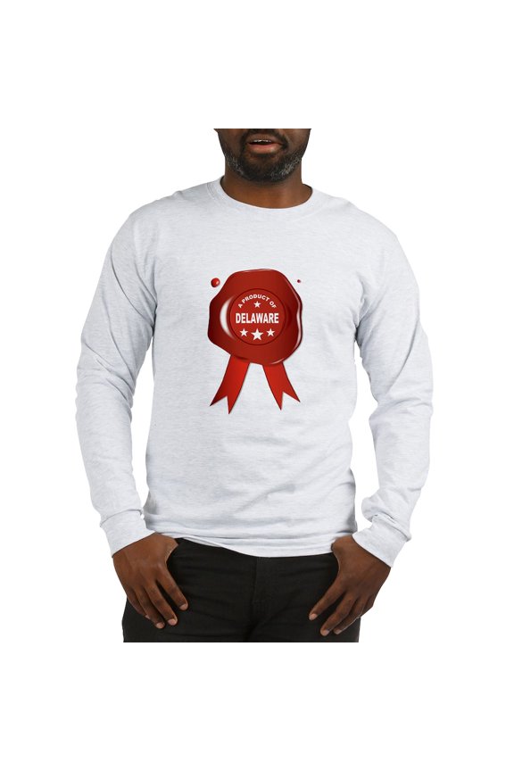 - A Product Of Delaware Long Sleeve T Shirt - Unisex Cotton Long Sleeve T-Shirt