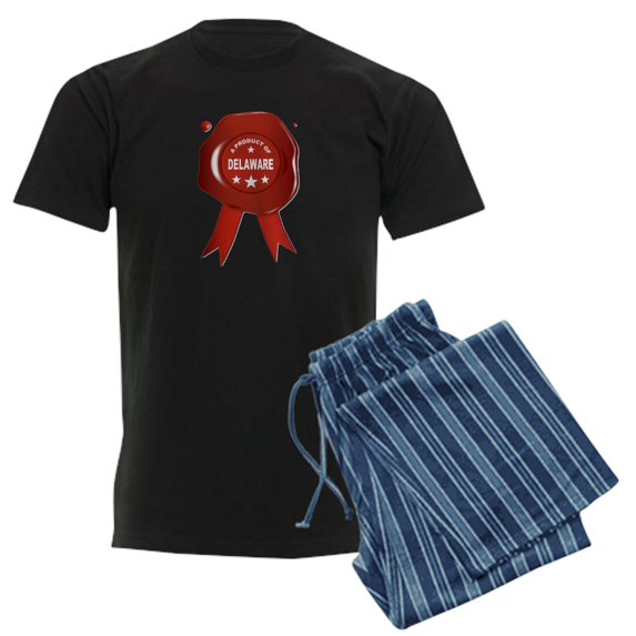 CafePress - A Product Of Delaware Pajamas - Men's Dark Loose Fit Cotton Pajama Set