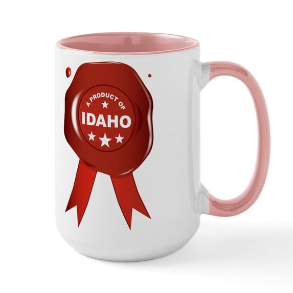 CafePress - A Product Of Idaho Mugs - 15 oz Ceramic Large White Novelty Mug