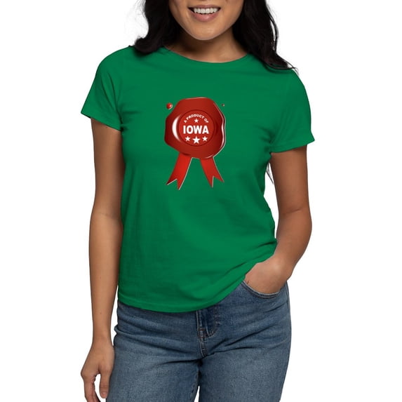 CafePress - A Product Of Iowa T Shirt - Women's Traditional Fit Dark T-Shirt