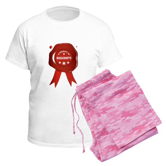 CafePress - A Product Of Massachusetts Pajamas - Men's Light Loose Fit Cotton Pajama Set