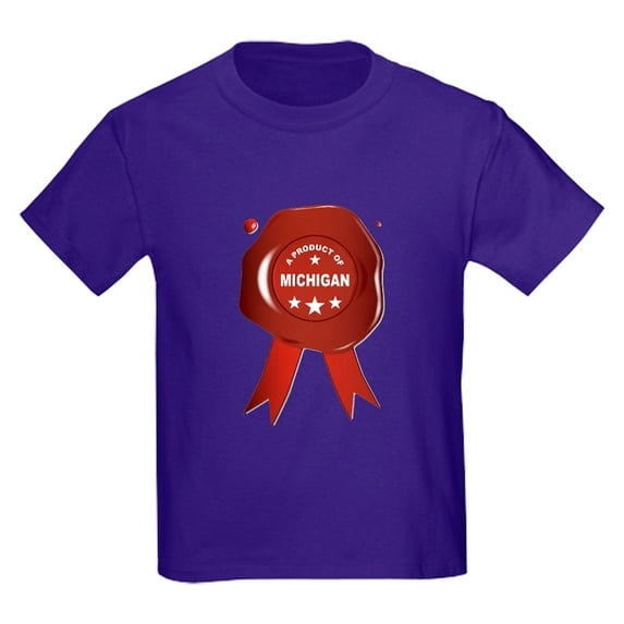 CafePress - A Product Of Michigan T Shirt - Dark T-Shirt Kids XS-XL