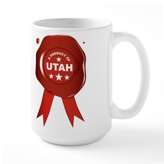 CafePress - A Product Of Utah Mugs - 15 oz Ceramic Large White Novelty Mug