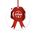 thumbnail image 1 of CafePress - A Product Of Utah -  Round Wood Ornament 4", 1 of 2