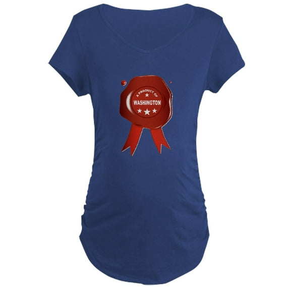 CafePress - A Product Of Washington Maternity T Shirt - Maternity Dark T-Shirt