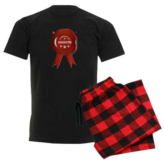 CafePress - A Product Of Washington Pajamas - Men's Dark Loose Fit Cotton Pajama Set