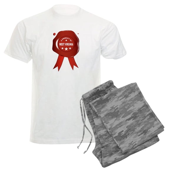 CafePress - A Product Of West Virginia Pajamas - Men's Light Loose Fit Cotton Pajama Set