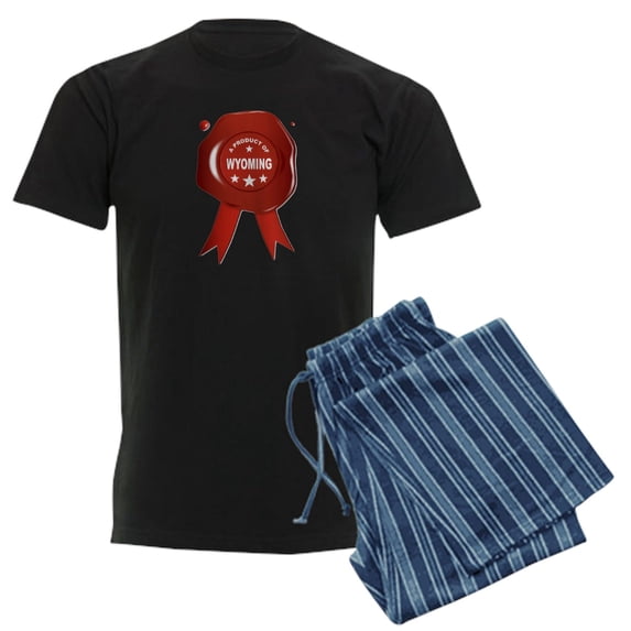 CafePress - A Product Of Wyoming Pajamas - Men's Dark Loose Fit Cotton Pajama Set