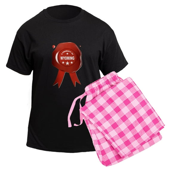 CafePress - A Product Of Wyoming Pajamas - Men's Dark Loose Fit Cotton Pajama Set