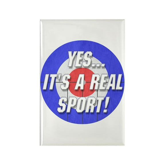 CafePress - A Real Sport! Curling - Rectangle Magnet, 2"x3" Refrigerator Magnet