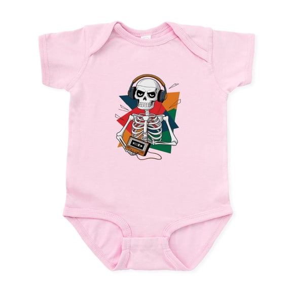 CafePress - A Skeletal Figure With A T Shirt Featuring - Baby Light Bodysuit, Size Newborn - 24 Months