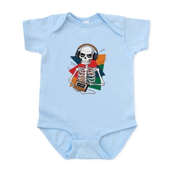 CafePress - A Skeletal Figure With A T Shirt Featuring - Baby Light Bodysuit, Size Newborn - 24 Months