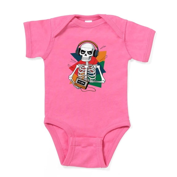 CafePress - A Skeletal Figure With A T Shirt Featuring - Cute Infant Bodysuit Baby Romper - Size Newborn - 24 Months