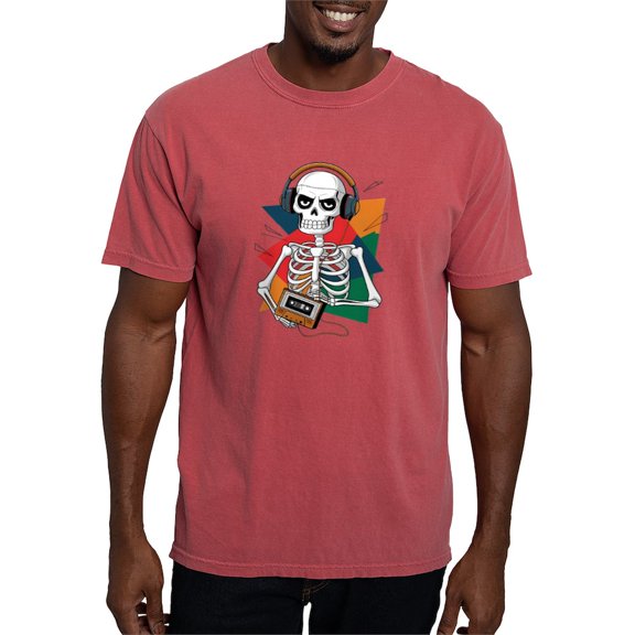 CafePress - A Skeletal Figure With A T Shirt Featuring Men's Comfort Colors® T Shirt - Mens Comfort Colors Shirt