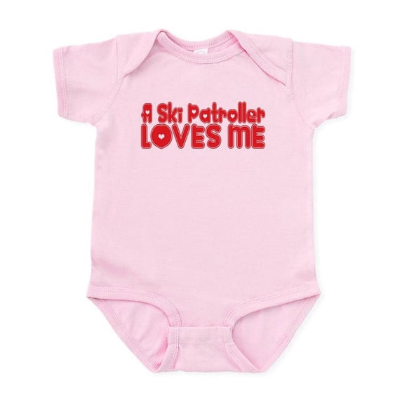 CafePress - A Ski Patroller Loves Me Infant Bodysuit - Baby Light Bodysuit, Size Newborn - 24 Months