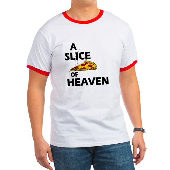 CafePress - A Slice Of Heaven Ringer T - 100% Cotton Ringed T-Shirt