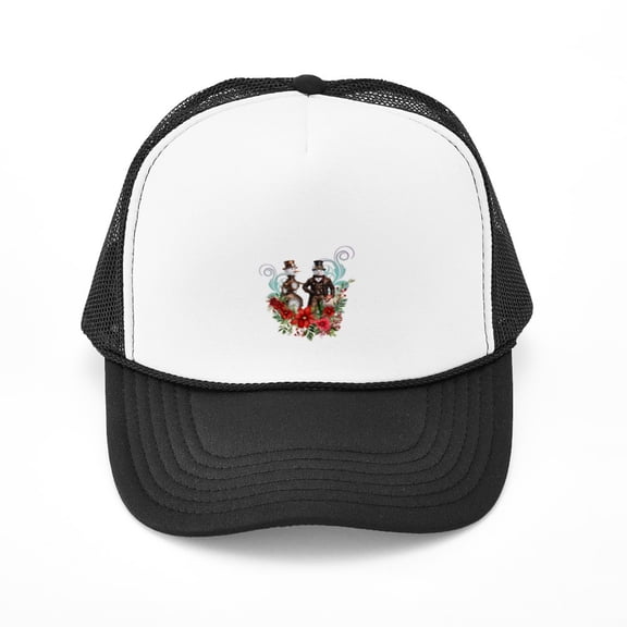 CafePress - A Steampunk Snowman - Adjustable Unisex Printed Trucker Hat with Mesh Back