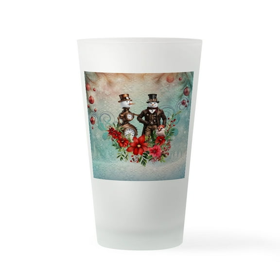 CafePress - A Steampunk Snowman - Pint Glass, Drinking Glass, 16 oz. CafePress