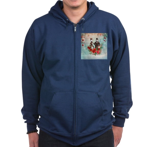 CafePress - A Steampunk Snowman Sweatshirt - Zip Hoodie, Classic Hooded Sweatshirt with Metal Zipper