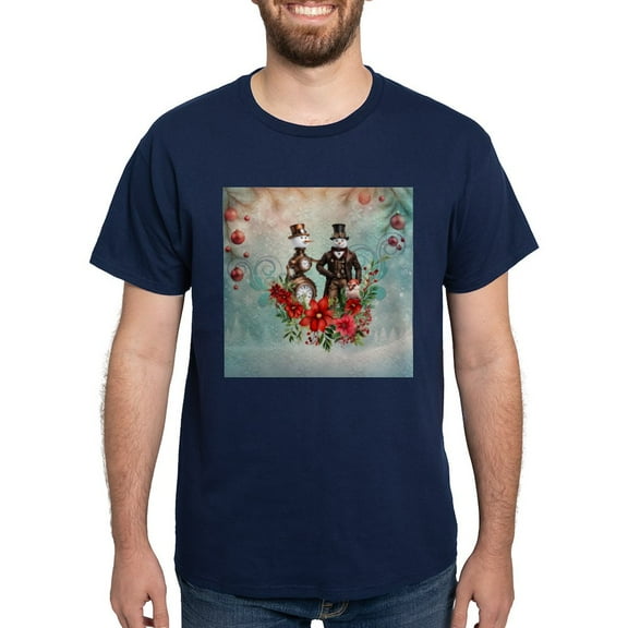 CafePress - A Steampunk Snowman T Shirt - Men's Classic Graphic Cotton T-Shirt