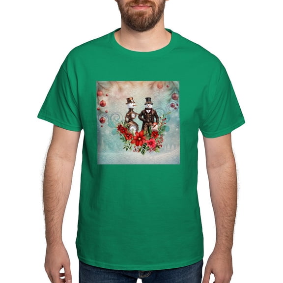 CafePress - A Steampunk Snowman T Shirt - Men's Classic Graphic Cotton T-Shirt