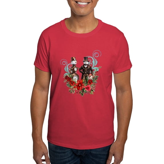 CafePress - A Steampunk Snowman T Shirt - Men's Classic Graphic Cotton T-Shirt