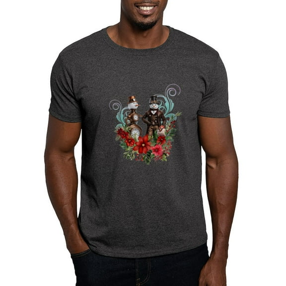 CafePress - A Steampunk Snowman T Shirt - Men's Classic Graphic Cotton T-Shirt