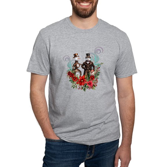 CafePress - A Steampunk Snowman T Shirt - Fitted T-Shirt, Vintage Fit Soft Cotton Tee
