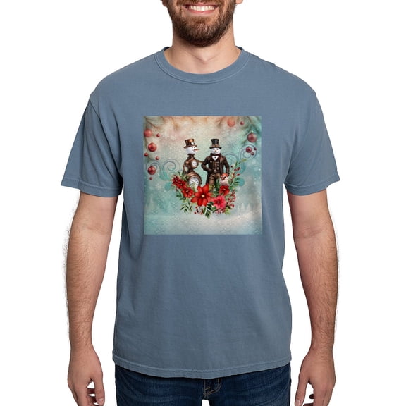 CafePress - A Steampunk Snowman T Shirt - Mens Comfort Colors Shirt