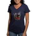 thumbnail image 1 of CafePress - A Steampunk Snowman T Shirt - Women's V-Neck Dark T-Shirt, 1 of 4