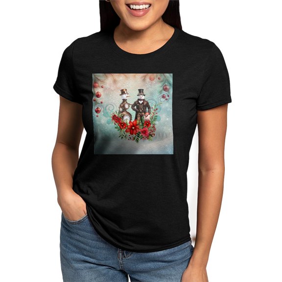 CafePress - A Steampunk Snowman T Shirt - Womens Tri-blend T-Shirt