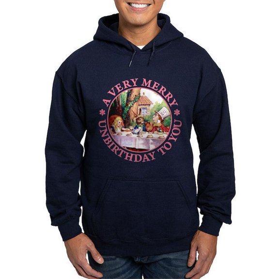 CafePress - A Very Merry Unbirthday To You Hoodie (Dark) - Pullover Hoodie, Classic, Comfortable Hooded Sweatshirt
