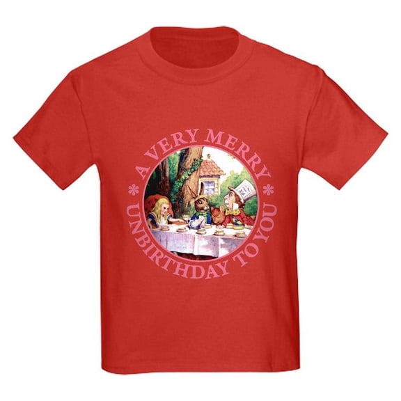 CafePress - A Very Merry Unbirthday To You Kids Dark T Shirt - Dark T-Shirt Kids XS-XL