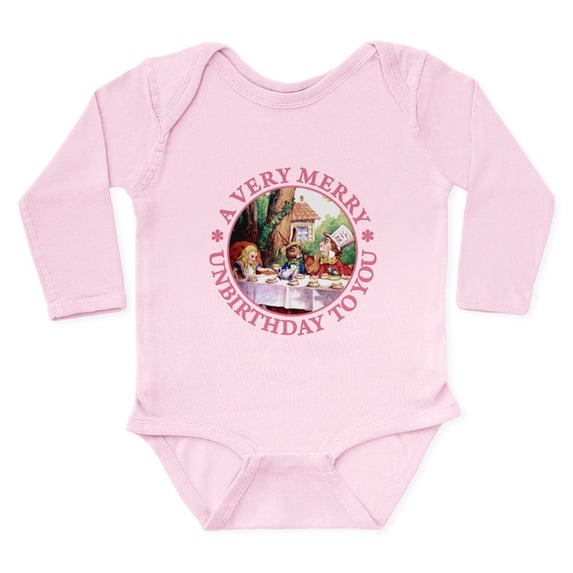 CafePress - A Very Merry Unbirthday To You Long Sleeve Infant - Long Sleeve Cotton Baby Bodysuit