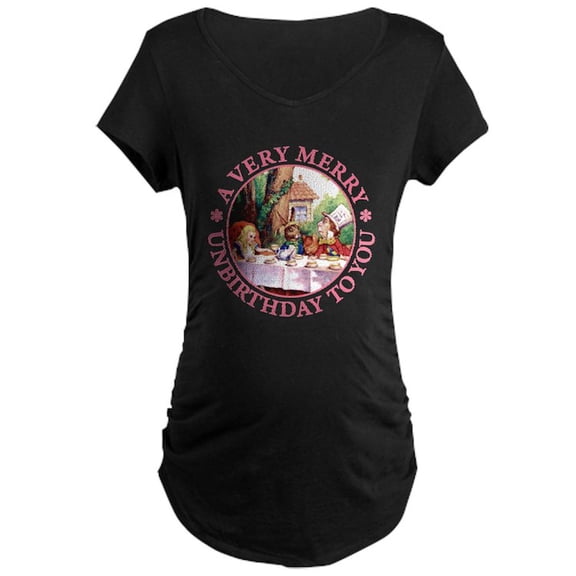 CafePress - A Very Merry Unbirthday To You Maternity Dark T Sh - Maternity Dark T-Shirt