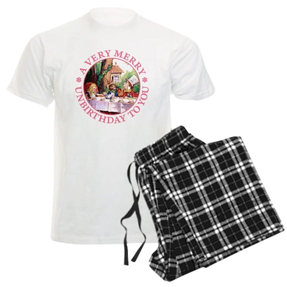 CafePress - A Very Merry Unbirthday To You Men's Light Pajamas - Men's Light Loose Fit Cotton Pajama Set