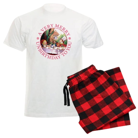 CafePress - A Very Merry Unbirthday To You Men's Light Pajamas - Men's Light Loose Fit Cotton Pajama Set